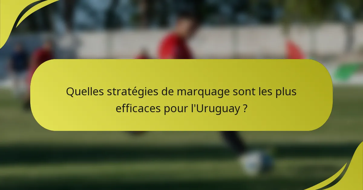 Quelles stratégies de marquage sont les plus efficaces pour l'Uruguay ?